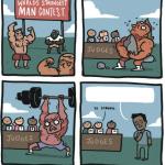 World's strongest man meme