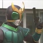 Kamen Rider Kuuga with a gun meme