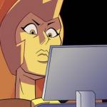 Yellow Diamond With Computer Template