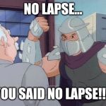 Liz DeDoming | NO LAPSE... YOU SAID NO LAPSE!!! | image tagged in liz dedoming | made w/ Imgflip meme maker