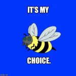 IT’S MY; CHOICE. | image tagged in choice | made w/ Imgflip meme maker