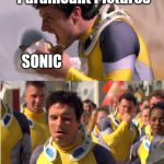 Futureman Allergy | Paramount Pictures; SONIC | image tagged in futureman allergy | made w/ Imgflip meme maker