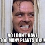 Psycho Nickname | NO I DON'T HAVE TOO MANY PLANTS, OK!!! | image tagged in psycho nickname | made w/ Imgflip meme maker