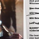 Brienne writes about Jamie for posterity's sake | image tagged in brienne writes for posterity's sake,brienne of tarth,game of thrones,jamie lannister | made w/ Imgflip meme maker