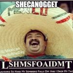 mexican | SHECANOGGET | image tagged in mexican | made w/ Imgflip meme maker