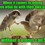 STFU | When it comes to telling women what do with their own bodies; Men without a uterus can STFU | image tagged in stfu,abortion | made w/ Imgflip meme maker