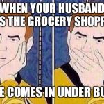 star trek tas | WHEN YOUR HUSBAND DOES THE GROCERY SHOPPING; AND HE COMES IN UNDER BUDGET | image tagged in star trek tas | made w/ Imgflip meme maker
