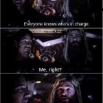 Everyone knows who's in charge