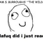 Dafuq Did I Just Read Meme | WILLIAM S. BURROUGHS' "THE WILD BOYS" | image tagged in memes,dafuq did i just read,william s burroughs,gay,satire | made w/ Imgflip meme maker