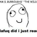 Dafuq Did I Just Read | WILLIAM S. BURROUGHS' "THE WILD BOYS" | image tagged in memes,dafuq did i just read,william s burroughs,gay,satire | made w/ Imgflip meme maker