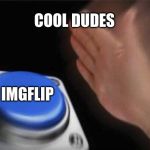 Blank Nut Button Meme | COOL DUDES IMGFLIP | image tagged in memes,blank nut button | made w/ Imgflip meme maker