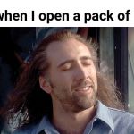 What a fresh air ! | Me when I open a pack of Lays | image tagged in con air,lays,hair,windy | made w/ Imgflip meme maker