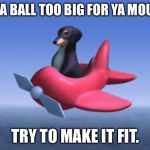 Dog of Wisdom | IF DA BALL TOO BIG FOR YA MOUTH, TRY TO MAKE IT FIT. | image tagged in dog of wisdom | made w/ Imgflip meme maker