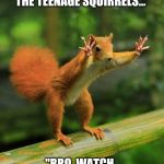 Teenage squirrels | image tagged in teenage squirrels | made w/ Imgflip meme maker