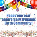 celebrate | Happy one year anniversary, Dynamic Earth Community! | image tagged in celebrate | made w/ Imgflip meme maker