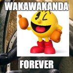 King of Wakanda | WAKAWAKANDA; FOREVER | image tagged in king of wakanda | made w/ Imgflip meme maker