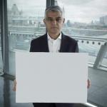 Sadiq Khan with Sign