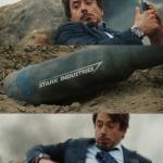 Tony Stark explosion scene