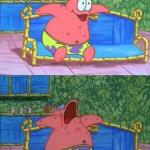 Patrick Star couch sleeping