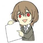 Akechi Points at Piece of Paper