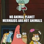 Is Mayonaise an instrument | ARE MERMAIDS ANIMALS? NO ANIMAL PLANET MERMAIDS ARE NOT ANIMALS; BIGFOOT ISN'T AN ANIMAL EITHER | image tagged in is mayonaise an instrument | made w/ Imgflip meme maker
