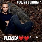 You and me TWH | YOU, ME CUDDLE?
^﹏^❤; PLEASE?❤❤^﹏^ | image tagged in tom hiddleston,twh,cuddle | made w/ Imgflip meme maker