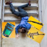 Guy Falling Down Stairs | ME TAKING FALL DAMAGE IN FORTNITE | image tagged in guy falling down stairs | made w/ Imgflip meme maker
