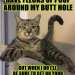 POOP FLECKS | I DON'T ALWAYS HAVE FLECKS OF POOP AROUND MY BUTT HOLE; BUT WHEN I DO I'LL BE SURE TO GET ON YOUR LAP SO THEY'LL GET SMEARED ALL OVER YOUR CLOTHES | image tagged in poop flecks | made w/ Imgflip meme maker