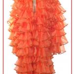 Orange Feather Dress