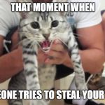 Angry Nylah | THAT MOMENT WHEN; SOMEONE TRIES TO STEAL YOUR FOOD | image tagged in angry nylah,bfvsgf,prankvsprank | made w/ Imgflip meme maker