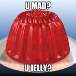jelly | U MAD? U JELLY? | image tagged in jelly | made w/ Imgflip meme maker