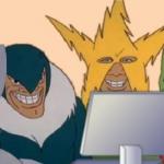 Me and the boys on a computer