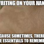 Writing on your hand
