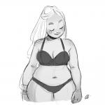 Chubby girl drawing