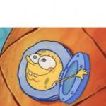 Spongebob Peeking Out Window meme