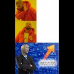 Drake and stonks meme