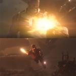 Thanos escaping from Titan