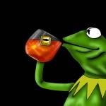 Kermit drinking tea deviantart meme