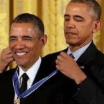 Obama awards self
