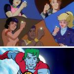 Captain planet with everybody meme