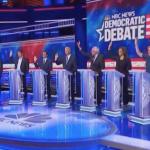 Democratic candidates show of hands