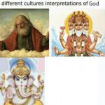 different cultures interpretations of god meme