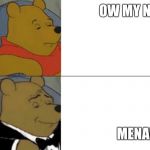 if u get it u get it | OW MY NUTS; MENARDS | image tagged in if u get it u get it,memes,funny,lol | made w/ Imgflip meme maker