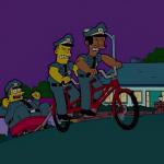 Pulling Chief Wiggum Uphill on a Bicycle meme