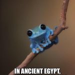 Fun fact frog | FUN FACT:; IN ANCIENT EGYPT, WOMEN WERE EQUAL TO MEN IN STATUS AND RIGHTS | image tagged in fun fact frog | made w/ Imgflip meme maker