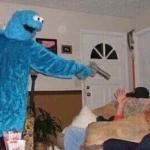 Cursed Cookie Monster meme
