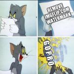 Tom and Jerry Pie. | REMOVE IMGFLIP.COM WATERMARK; G O P R O | image tagged in tom and jerry pie | made w/ Imgflip meme maker