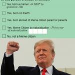 Trump's 2020 Census Citizenship Question meme