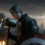 Captain America Weilding Mjolnir