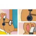 Arthur headphones meme